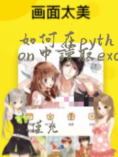 如何在python中读取excel数据