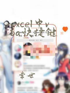 excel中vba快捷键