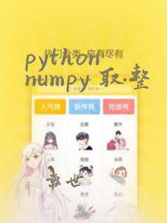python numpy 取整