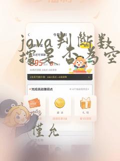 java判断数据是否为空