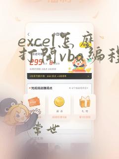 excel怎么打开vba编程