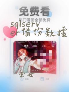 sqlserver备份数据