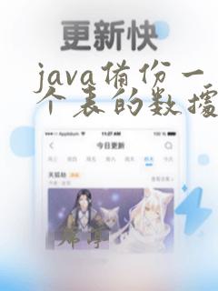 java备份一个表的数据