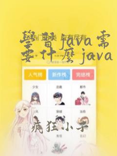 学习java需要什么java