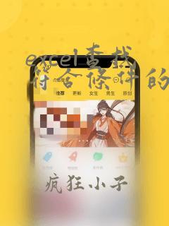 excel查找符合条件的数据