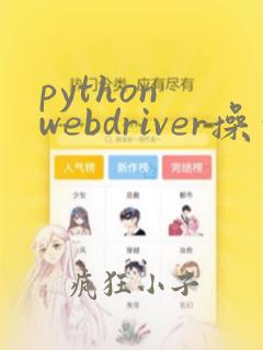 python webdriver操作web页面