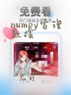 numpy处理数据