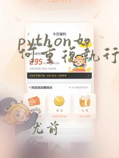 python如何重复执行一段指令