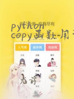 python copy函数用法