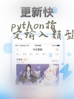 python指定输入类型