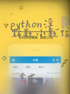 python浮点数小数位数