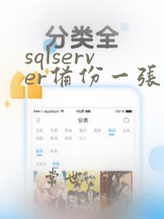 sqlserver备份一张表的数据