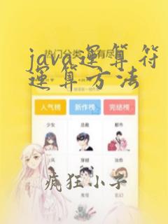 java运算符运算方法