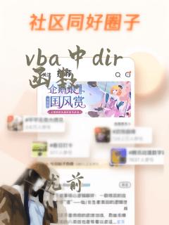 vba中dir函数