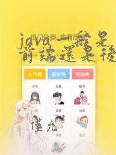 java一般是前端还是后端