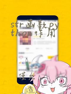 str函数python作用