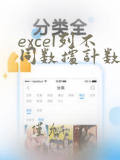 excel列不同数据计数
