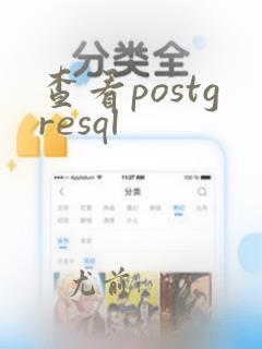查看postgresql