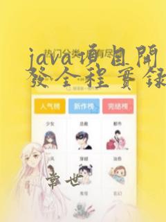 java项目开发全程实录pdf