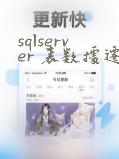 sqlserver 表数据迁移