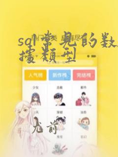 sql常见的数据类型