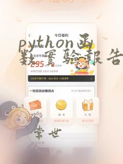 python函数实验报告总结