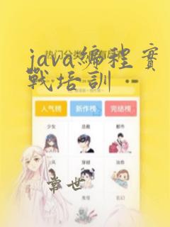 java编程实战培训