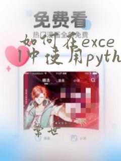 如何在excel中使用python