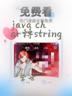 java char转string