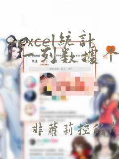 excel统计一列数据个数