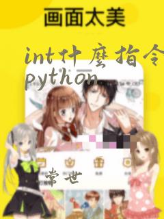 int什么指令python