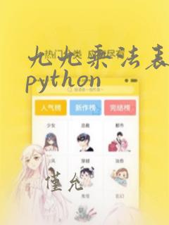 九九乘法表算法python