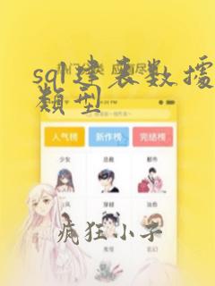 sql建表数据类型