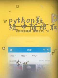python数组中随机取几个数