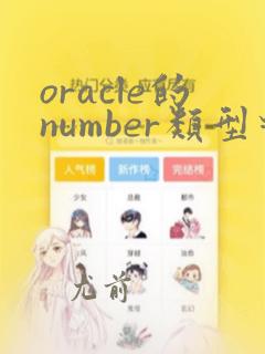 oracle的number类型对应java