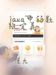 java中的数组定义