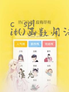 c split()函数用法