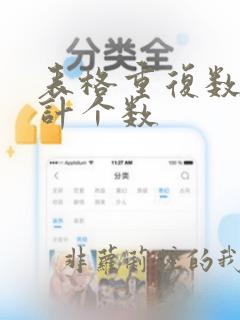 表格重复数据统计个数