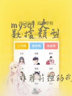 mysql 大数据类型