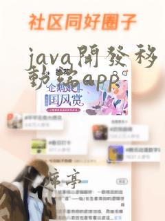 java开发移动端app