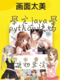学完java学python快吗