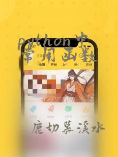 python中常用函数