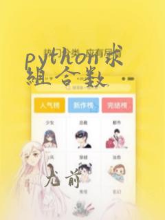 python求组合数