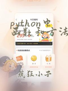 python中函数和方法