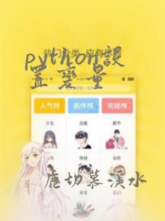 python设置变量