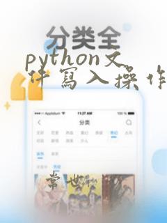 python文件写入操作