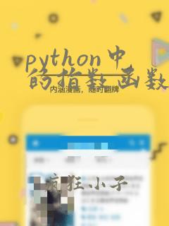python中的指数函数