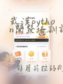 武汉python开发培训课程