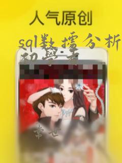 sql数据分析初学者