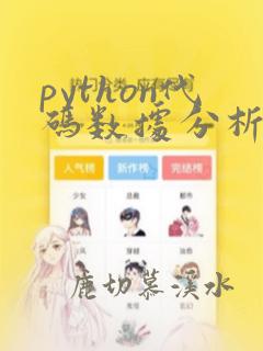 python代码数据分析
